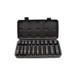 Nástrčné hlavice 10-19mm, 1/2", 38/78mm, sada 20ks, CrMo, 6-hrané v puzdre GEKO