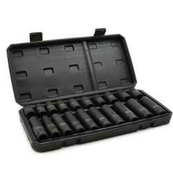 Nástrčné hlavice 10-19mm, 1/2", 38/78mm, sada 20ks, CrMo, 6-hrané v puzdre GEKO Nástrčné hlavice 10-19mm, 1/2", 38/78mm, sada 20ks, CrMo, 6-hrané v puzdre GEKO
