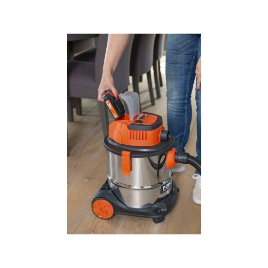 POWDP6040 Akumulátorový vysávač suchý/mokrý 20V (bez batérie) 20L POWERPLUS POWDP6040 Akumulátorový vysávač suchý/mokrý 20V (bez batérie) 20L POWERPLUS