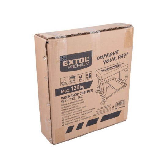 Mobilné montážne sedadlo, nosnosť až 120 kg EXTOL PREMIUM Mobilné montážne sedadlo, nosnosť až 120 kg EXTOL PREMIUM