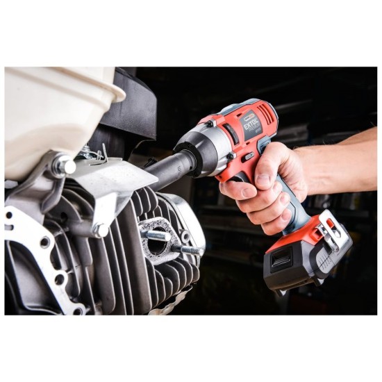 Rázový uťahovák 1/2" batéria SHARE20V, 180Nm, 20V Li-ion, 2000mAh EXTOL PREMIUM