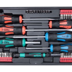 Sada skrutkovačov a bitov 47ks, hroty 1/4" a mini hroty 4mm, CrV EXTOL PREMIUM