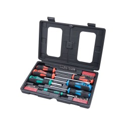 Sada skrutkovačov a bitov 47ks, hroty 1/4" a mini hroty 4mm, CrV EXTOL PREMIUM
