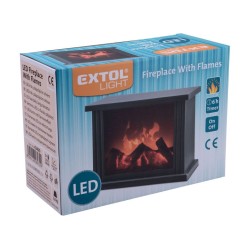 Krb s horiacim ohňom 28x12x20cm LED EXTOL LIGHT