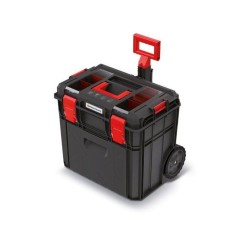 Kufrík na náradie s kolieskami a priehradkou X BLOCK LOG čierny 546x380x510 KISTENBERG