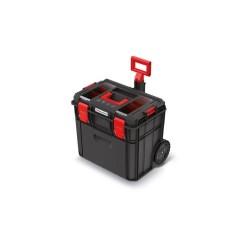 Kufrík na náradie s kolieskami a priehradkou X BLOCK LOG čierny 546x380x510 KISTENBERG