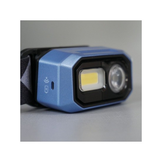 Čelovka 480lm, nabíjateľná, USB, IR senzor, OSRAM LED+COB LED EXTOL SVETLO