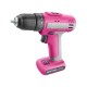 Akumulátorový vŕtací skrutkovač, ružový, 12V Li-ion, 1500mAh EXTOL LADY