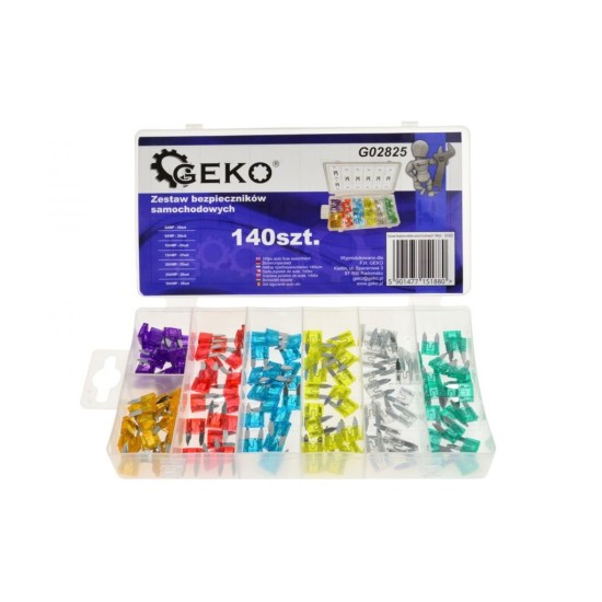 Mini poistky do auta, sada 140ks GEKO Mini poistky do auta, sada 140ks GEKO