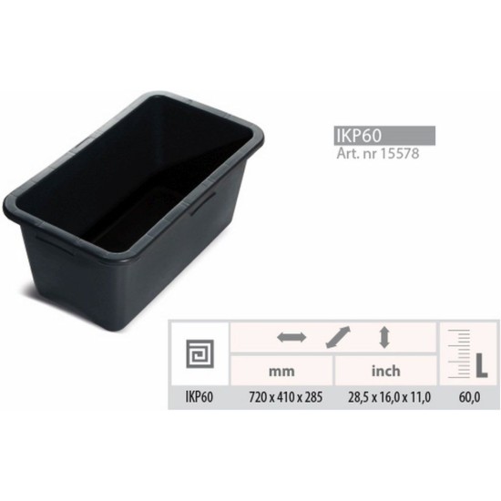 60L štvorcová malta KONTAJNER KCON60 KISTENBERG