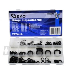 Sada tesnení odolných voči olejom 225ks GEKO Sada tesnení odolných voči olejom 225ks GEKO