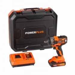 POWDP20160 Akumulátorový rázový uťahovák 1/2" 20V SET POWERPLUS POWDP20160 Akumulátorový rázový uťahovák 1/2" 20V SET POWERPLUS
