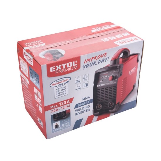 Zvárací invertor 120A, MMA EXTOL PREMIUM Zvárací invertor 120A, MMA EXTOL PREMIUM