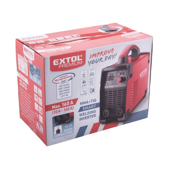 Zvárací invertor 160A, MMA, TIG EXTOL PREMIUM Zvárací invertor 160A, MMA, TIG EXTOL PREMIUM