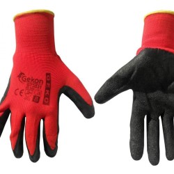 Pracovné rukavice veľkosť 9", červeno-čierne GEKO Pracovné rukavice veľkosť 9", červeno-čierne GEKO
