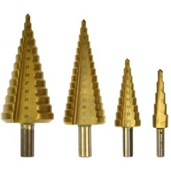 Stupňovité vŕtačky, sada 4ks GEKO Stupňovité vŕtačky, sada 4ks GEKO