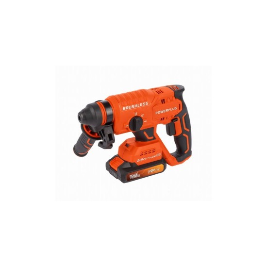 POWDP15640 Akumulátorové kombinované kladivo 20V bezuhlíkové SET POWERPLUS