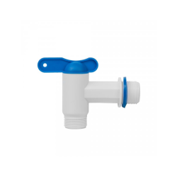 Záhradný ventil PP vstup 3/4", koncovka 3/4", biela GTM3434PP/BIELA / L BRADAS