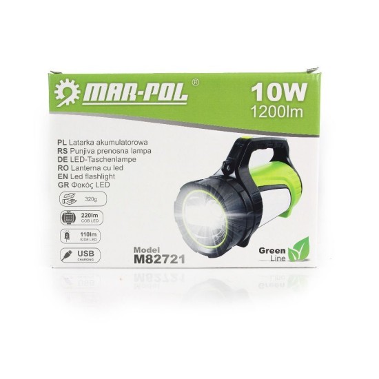 LED baterka s funkciou powerbanky 10W, 3,7V, 1200lm MAR-POL LED baterka s funkciou powerbanky 10W, 3,7V, 1200lm MAR-POL