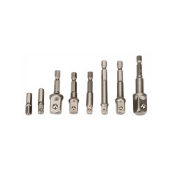 Sada vŕtacích adaptérov 1/2" 3/8" 1/4", 8ks, šesťhran POWERMAT