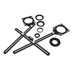 Viacúčelové dvojdielne skladacie pravítko GEKO