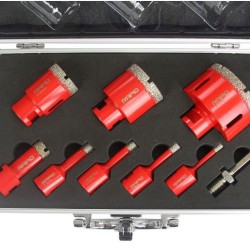 Diamantový vrták, sada, 6, 8, 10, 12, 20, 35, 45, 68 mm MAR-POL Diamantový vrták, sada, 6, 8, 10, 12, 20, 35, 45, 68 mm MAR-POL