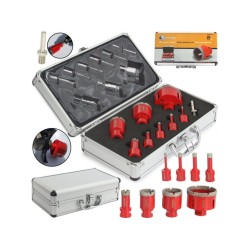Diamantový vrták, sada, 6, 8, 10, 12, 20, 35, 45, 68 mm MAR-POL