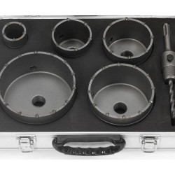 Korunkové vrtáky do betónu SDS PLUS, 40-120mm, sada 6 ks MAR-POL Korunkové vrtáky do betónu SDS PLUS, 40-120mm, sada 6 ks MAR-POL