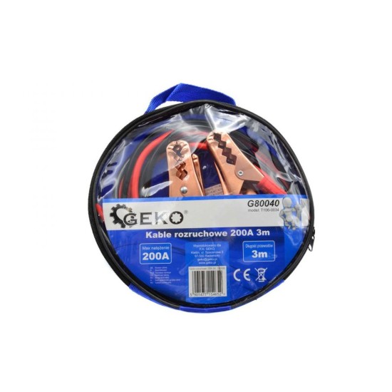 Štartovacie káble 200A 3m GEKO Štartovacie káble 200A 3m GEKO
