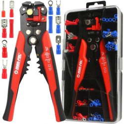 Multifunkčné odizolovacie kliešte, krimpovacie 0,5-6mm s konektormi a páskami, sada 100ks MAR-POL