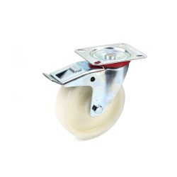 Náhradné otočné koleso polypropylén s brzdou 125mm GEKO