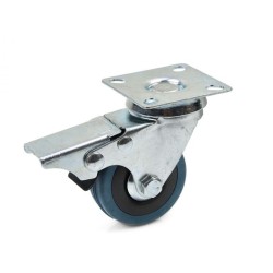 Náhradné otočné koleso gumové/polypropylénové s brzdou 50mm GEKO