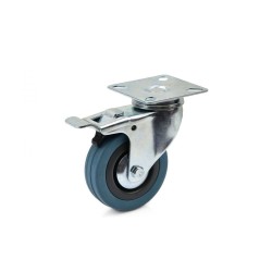 Náhradné otočné koleso guma/polypropylén s brzdou 75mm GEKO