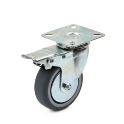 Náhradné otočné koleso s TPR/polypropylénovou brzdou 75mm GEKO