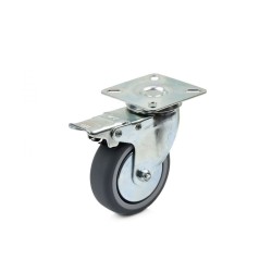 Náhradné otočné koleso s TPR/polypropylénovou brzdou 75mm GEKO