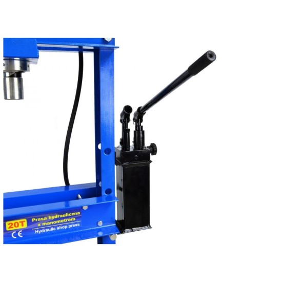 Hydraulický dielenský lis 20t s manometrom a dvojrýchlostným čerpadlom GEKO