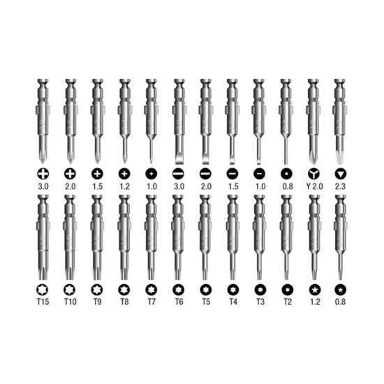 Skrutkovač s vymeniteľnými hrotmi 25v1 GEKO