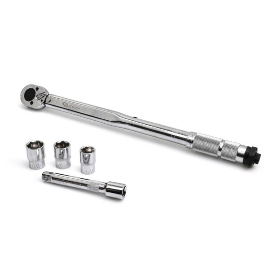 Momentový kľúč 1/2" 28-210 Nm s príslušenstvom GEKO Momentový kľúč 1/2" 28-210 Nm s príslušenstvom GEKO