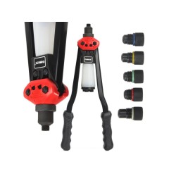 Predné nitovacie kliešte 2,4-6,4mm, 380mm so zbernou nádobou MAR-POL