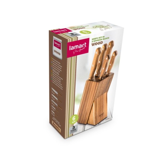 LT2080 Set 5 nožů Wood LAMART LT2080 Set 5 nožů Wood LAMART