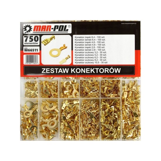 Sada káblových konektorov pre autá 750 ks MAR-POL Sada káblových konektorov pre autá 750 ks MAR-POL