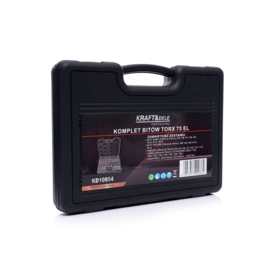 Súprava 75 bitov KRAFT&DELE torx