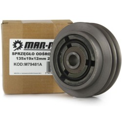 Odstredivá spojka 135x19 mm, pero a drážka, 2-remeňová MAR-POL Odstredivá spojka 135x19 mm, pero a drážka, 2-remeňová MAR-POL