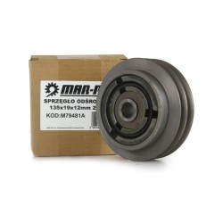 Odstredivá spojka 135x19 mm, pero a drážka, 2-remeňová MAR-POL