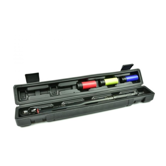 Momentový kľúč 1/2", 28-210Nm s nástrčnými hlavami 17, 19, 21mm GEKO Momentový kľúč 1/2", 28-210Nm s nástrčnými hlavami 17, 19, 21mm GEKO