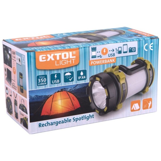 350lm Cree XPG2 LED baterka 360° osvetlenie USB nabíjanie s CREE XPG2 R5 LED powerbanka + 40x LED EXTOL SVETLO 350lm Cree XPG2 LED baterka 360° osvetlenie USB nabíjanie s CREE XPG2 R5 LED powerbanka + 40x LED EXTOL SVETLO