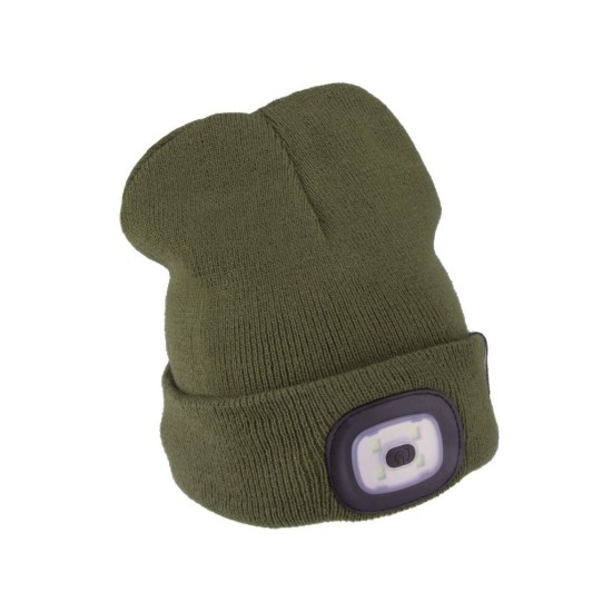 Kryt s čelovkou 4 x 45 lm USB nabíjanie žiarivka oranžová/khaki obojstranná EXTOL LIGHT