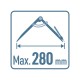 Rozsah kompasu zásuviek/hrotu 0 - 280 mm EXTOL PREMIUM
