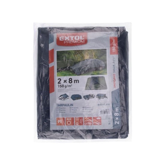 Vodotesná hrubá plachta 150 g/m² 2 x 8 m EXTOL PREMIUM Vodotesná hrubá plachta 150 g/m² 2 x 8 m EXTOL PREMIUM