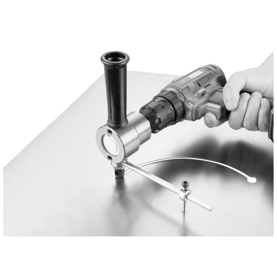 Kruhová vodiaca šablóna pre nástavec EXTOL PREMIUM na rezanie plechu